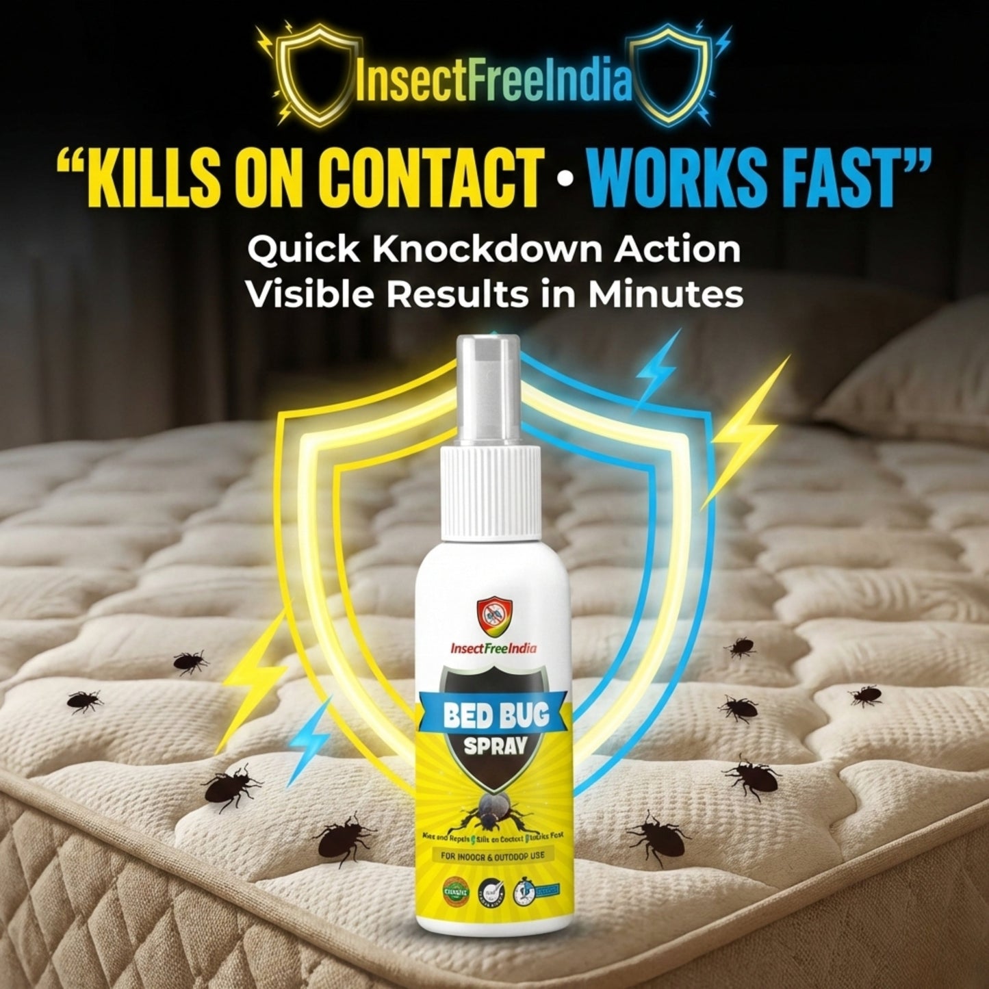 Bed Bug Repellent Spray for Mattress & Furniture | Herbal & Non-Toxic Formula | Safe for Home | Insect Free India