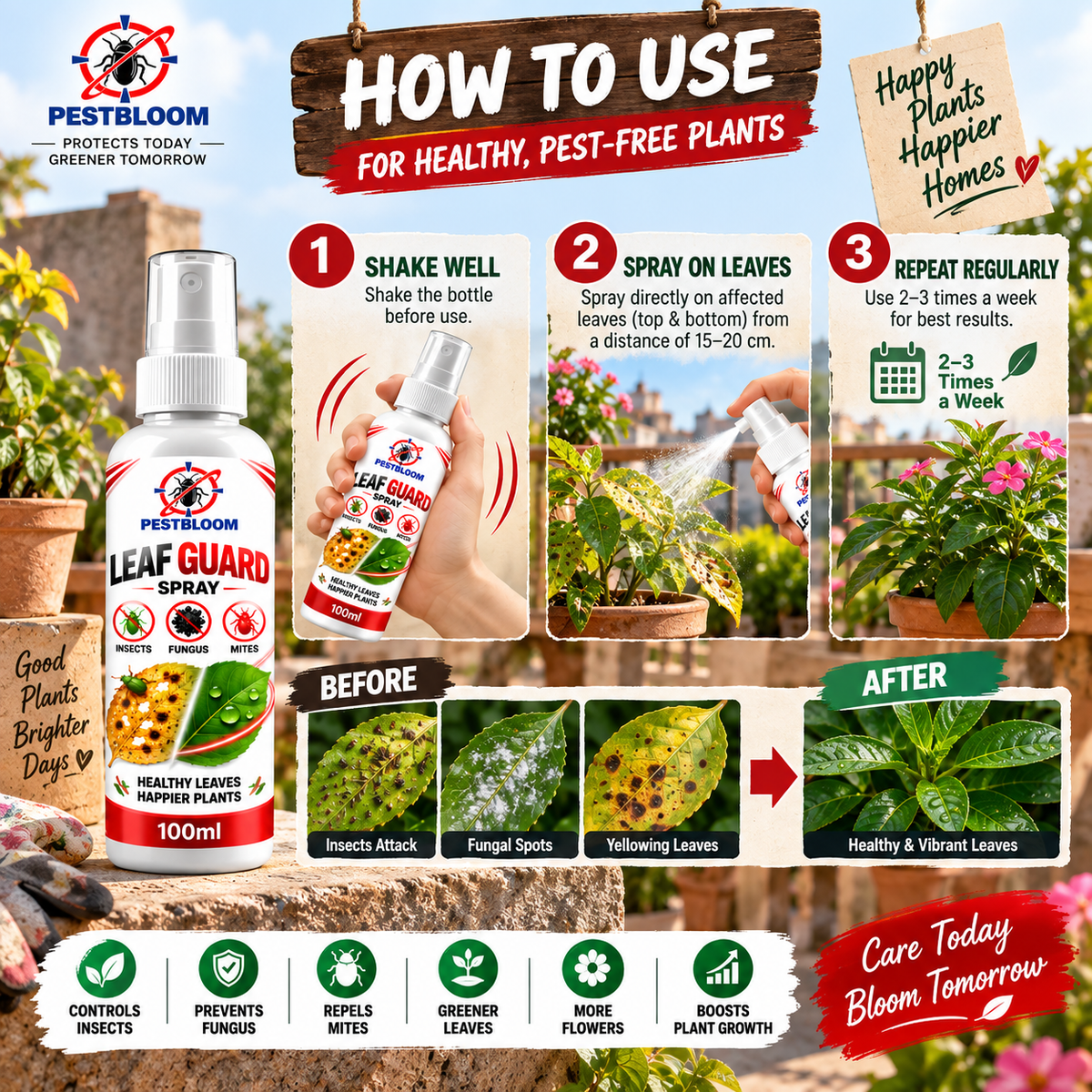 PESTBLOOM™ Leaf Guard Spray ( Pack Off 2🔥 )