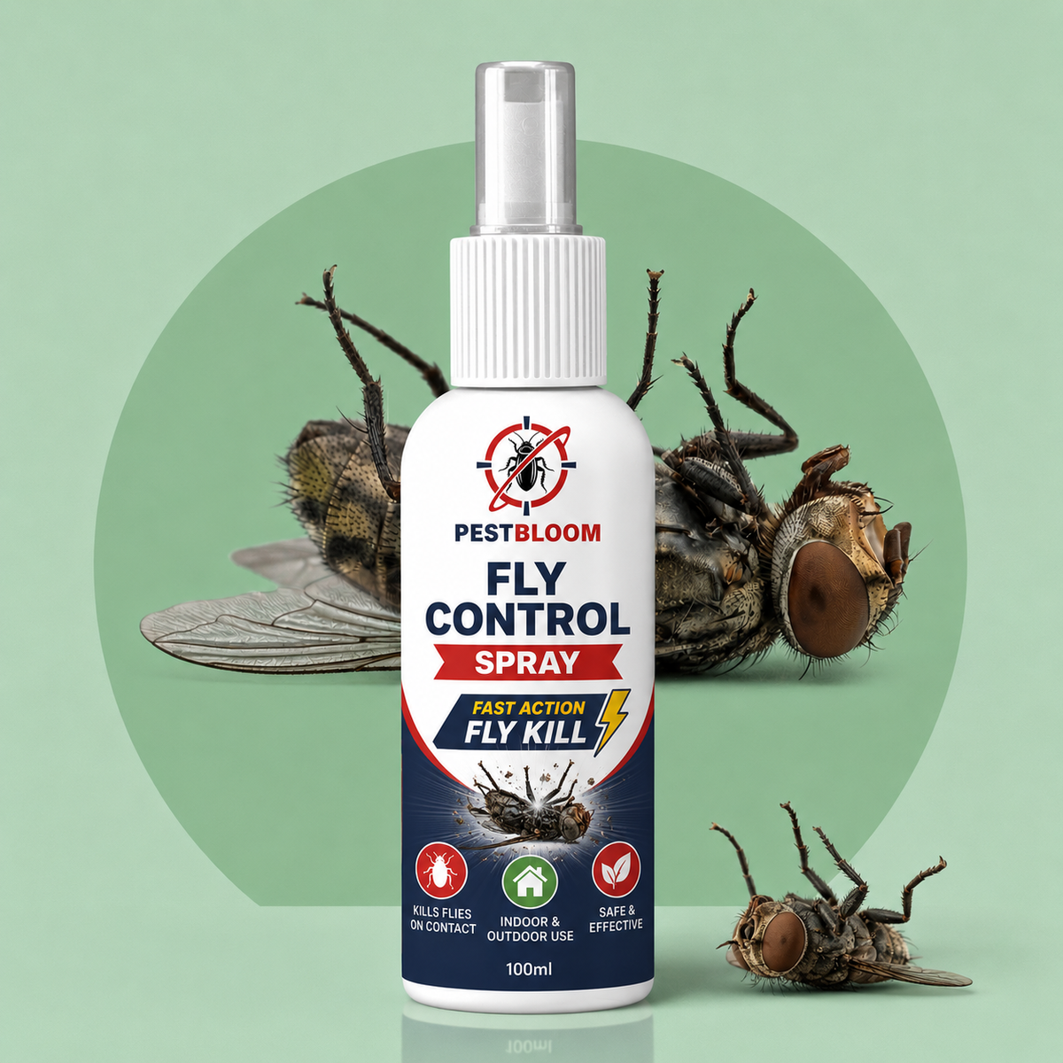 PESTBLOOM Fly Control Spray – Fast Action Fly Killer | 100ml ( Pack Off 2🔥)