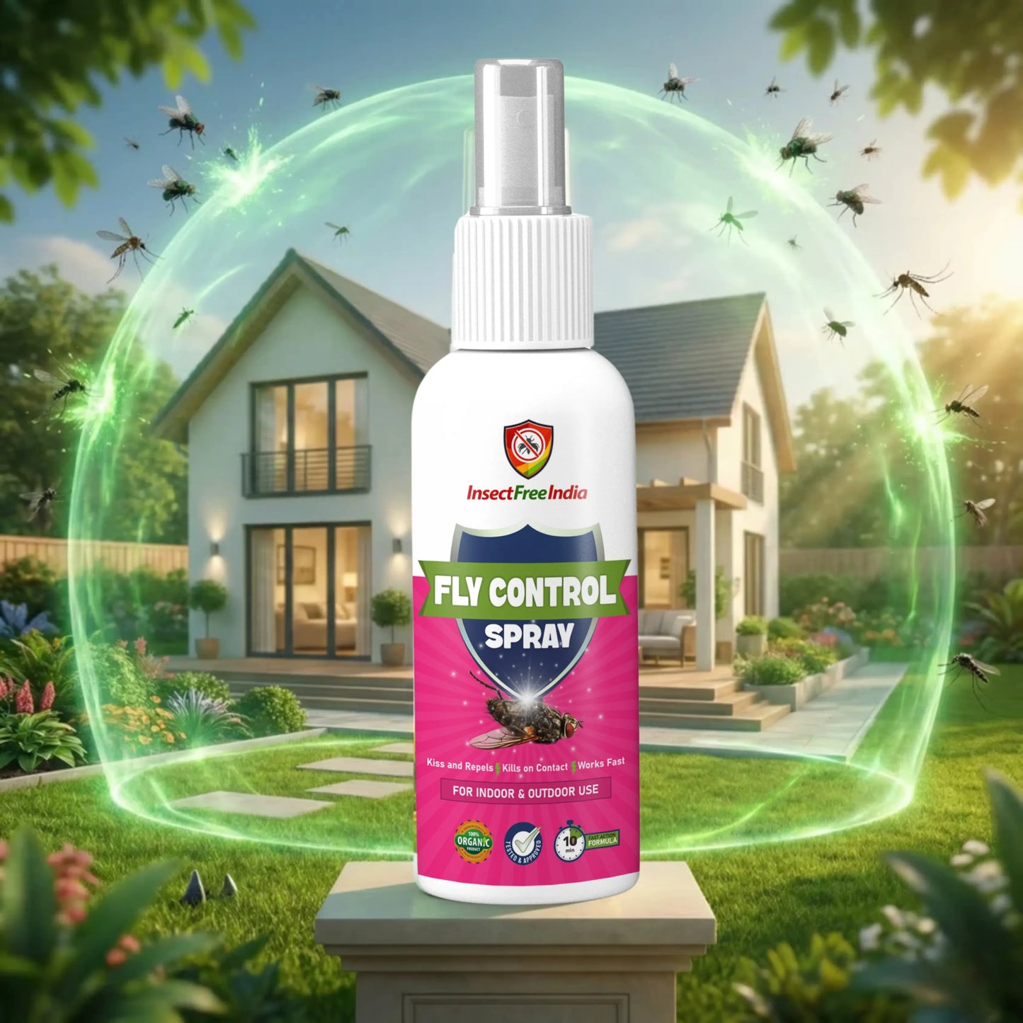 Fly Repellent Spray for Kitchen & Home | Herbal Fly Control Concentrate | Natural & Safe | Insect Free India