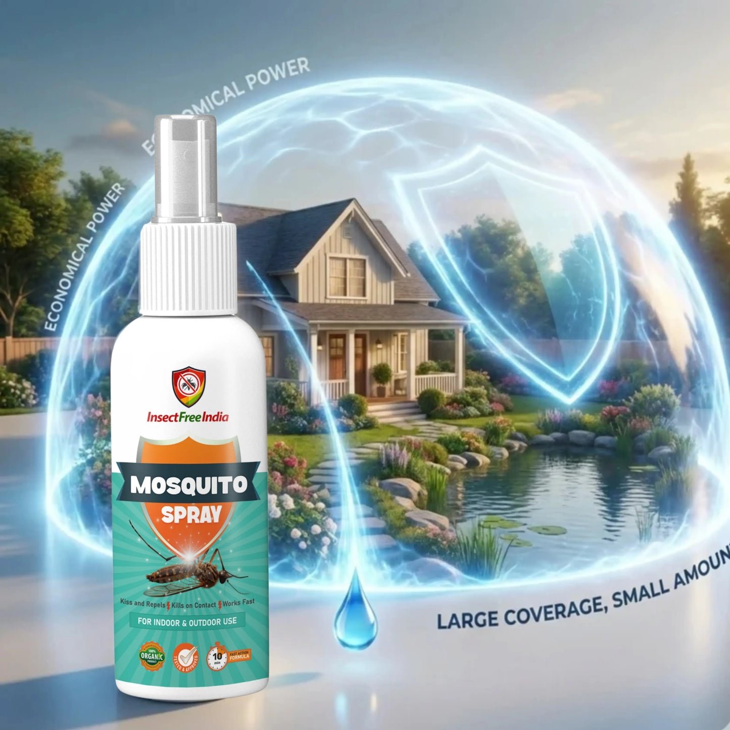 Mosquito Repellent Spray for Home | Herbal Larvicide for Coolers, Garden & Outdoor | Natural & Long-Lasting | Insect Free India