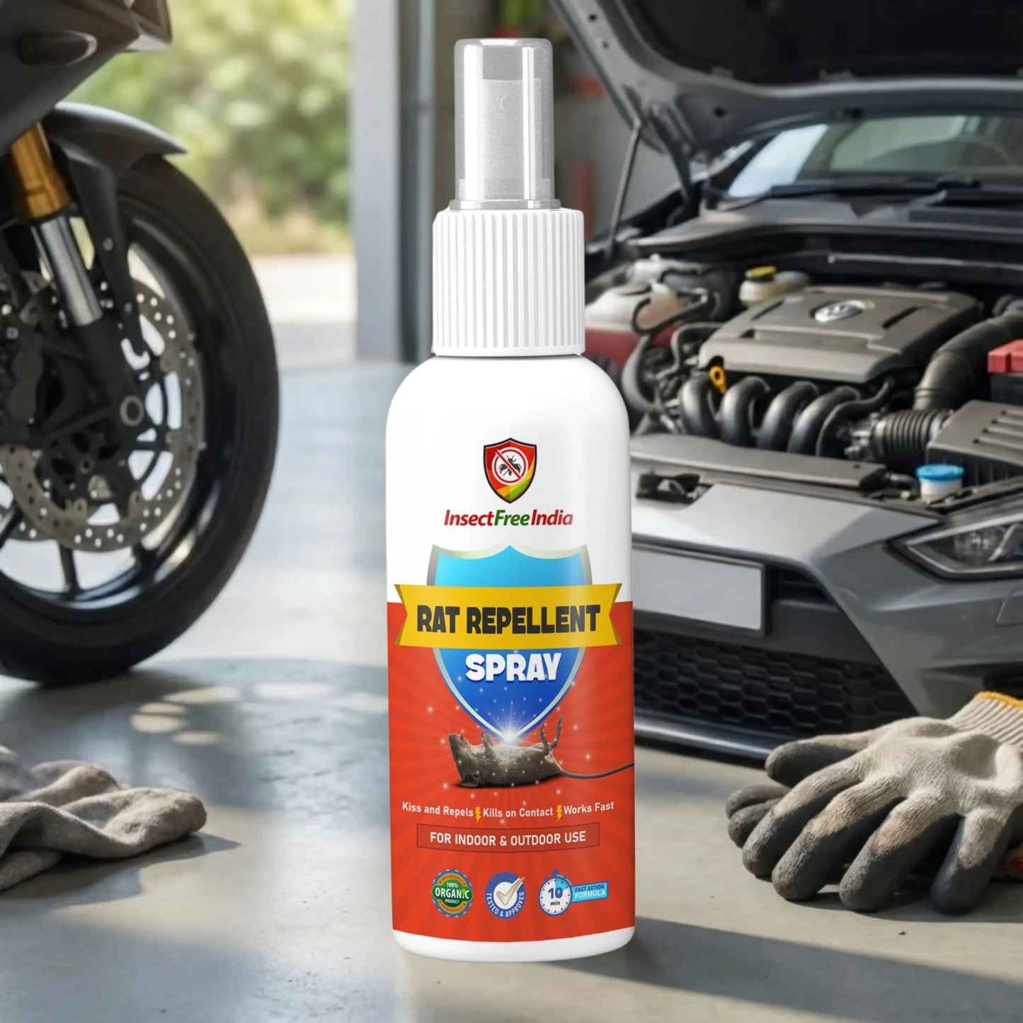 Rat Repellent Spray for Home & Storage | Herbal Rodent Control | Non-Toxic & Safe | Insect Free India