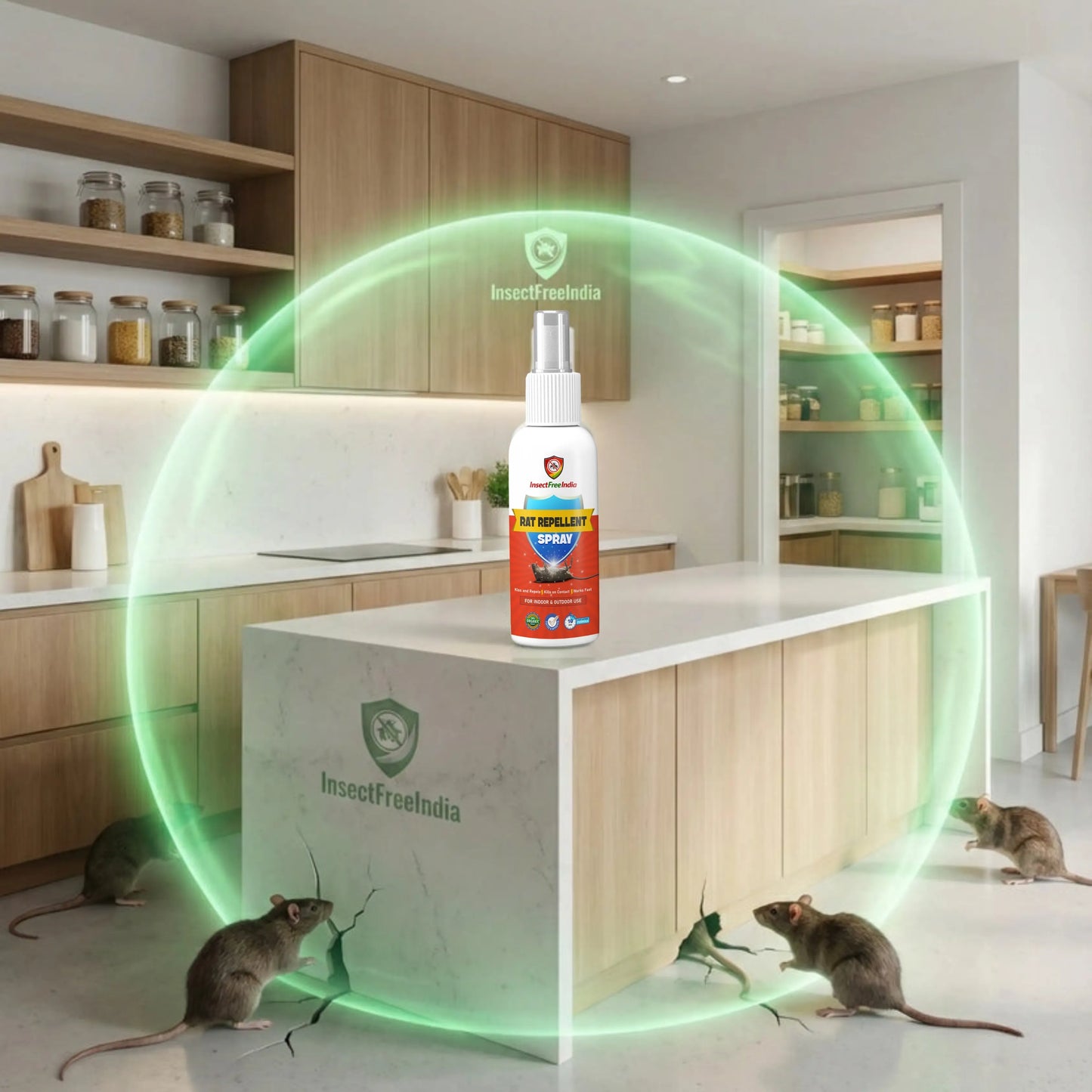 Rat Repellent Spray for Home & Storage | Herbal Rodent Control | Non-Toxic & Safe | Insect Free India