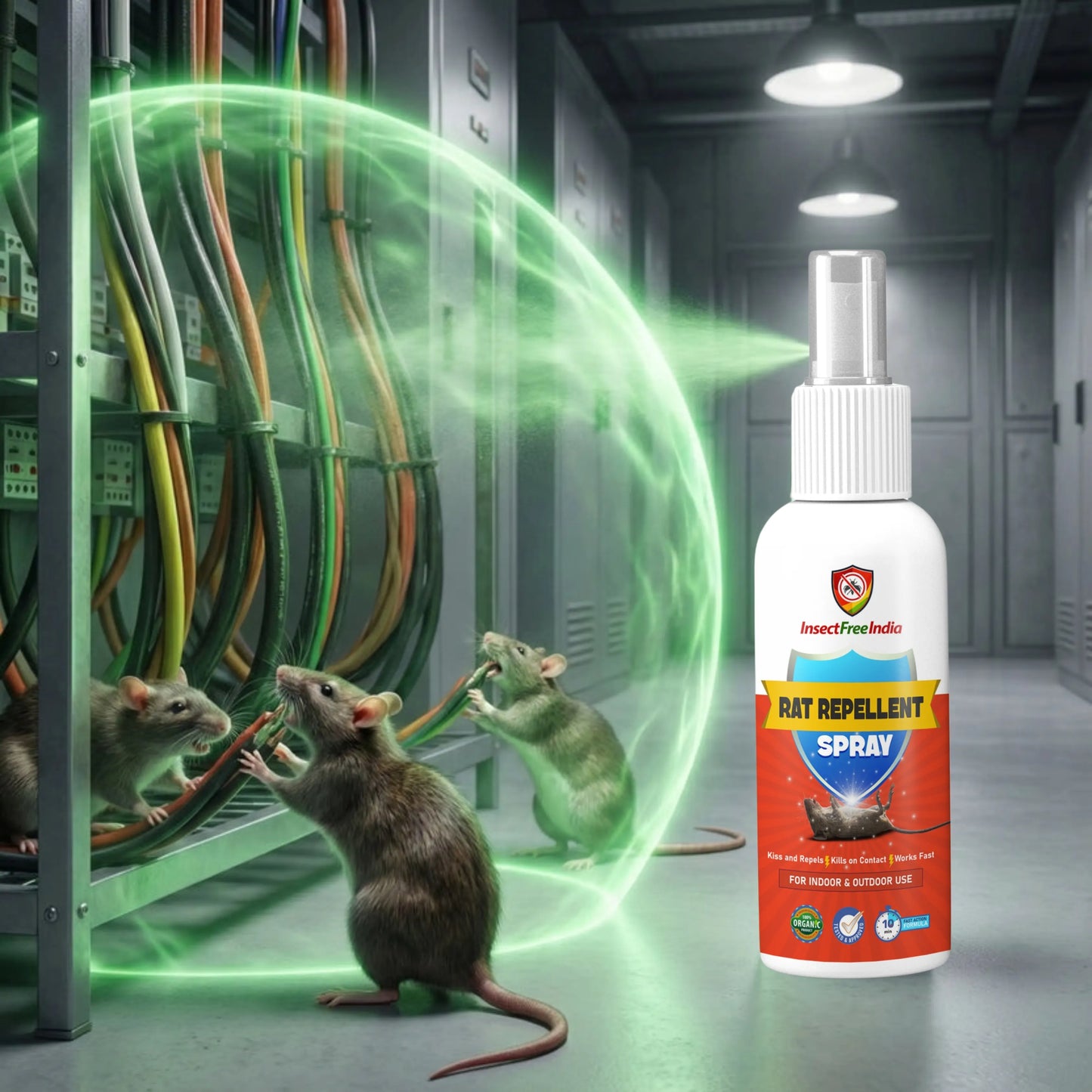 Rat Repellent Spray for Home & Storage | Herbal Rodent Control | Non-Toxic & Safe | Insect Free India