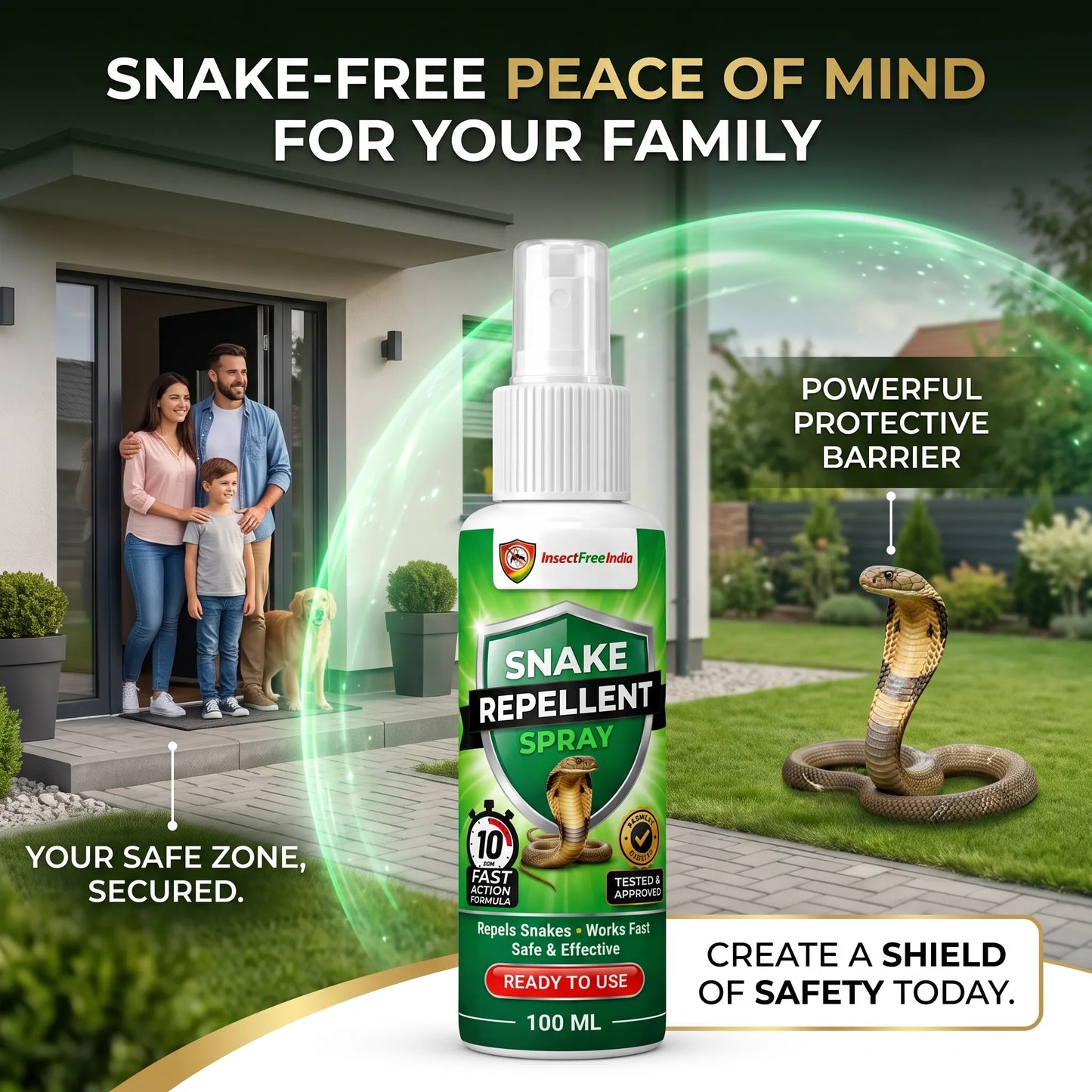 Herbal Snake Repellent Spray for Home, Garden & Outdoor 100ml