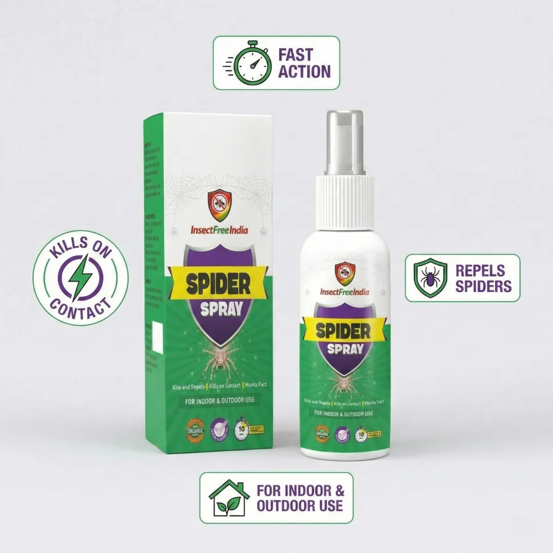 Spider Repellent Spray for Home & Office | Herbal Natural Formula | Indoor & Outdoor Use | Insect Free India