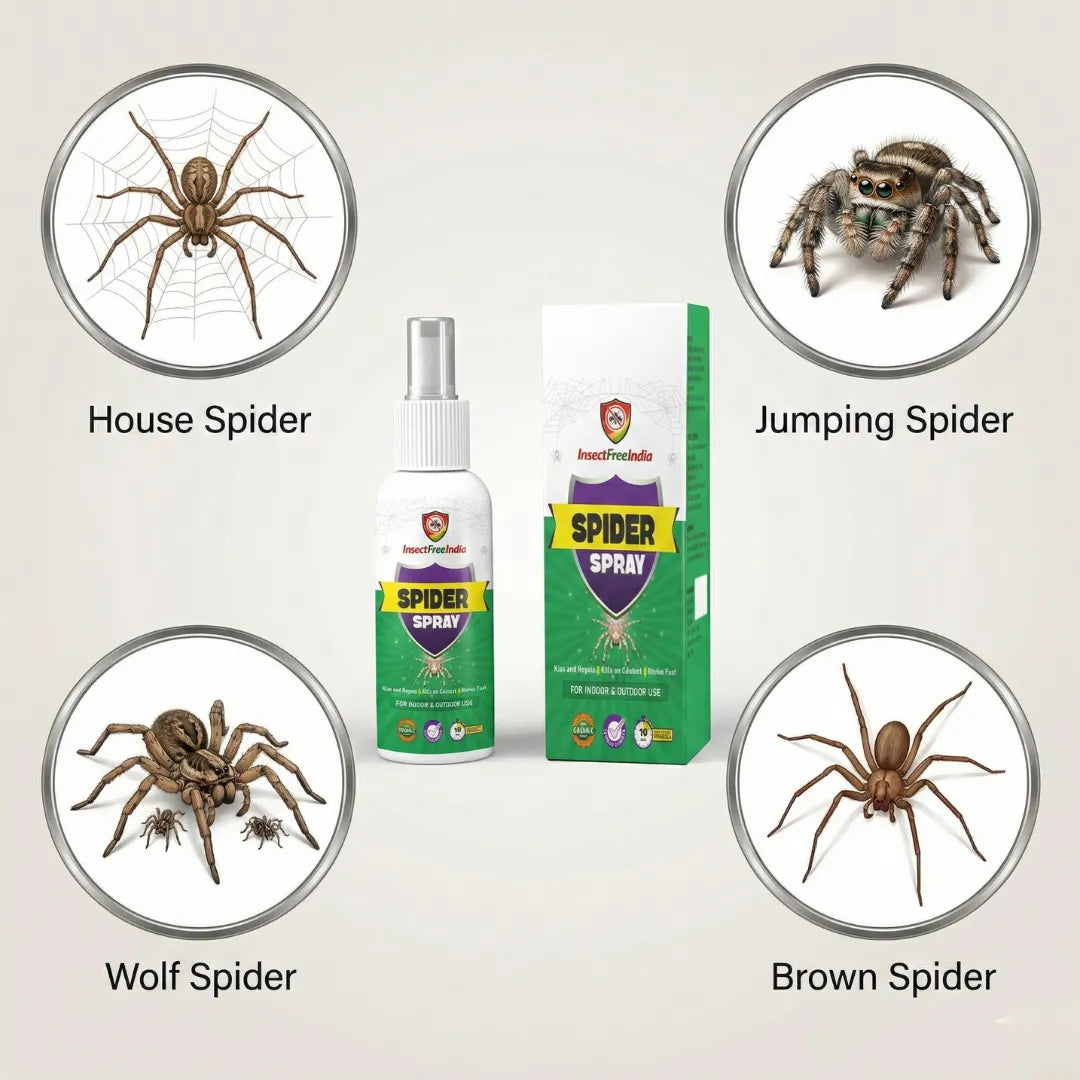 Spider Repellent Spray for Home & Office | Herbal Natural Formula | Indoor & Outdoor Use | Insect Free India